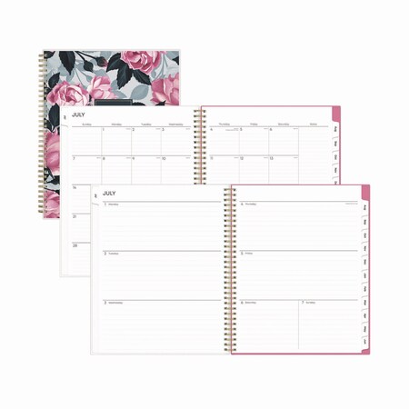 Blue Sky Roosevelt Pink Academic Weekly/Monthly Planner, 11 in.x8.5 in., 12-Month July-June: 2024-2025 BLS128691